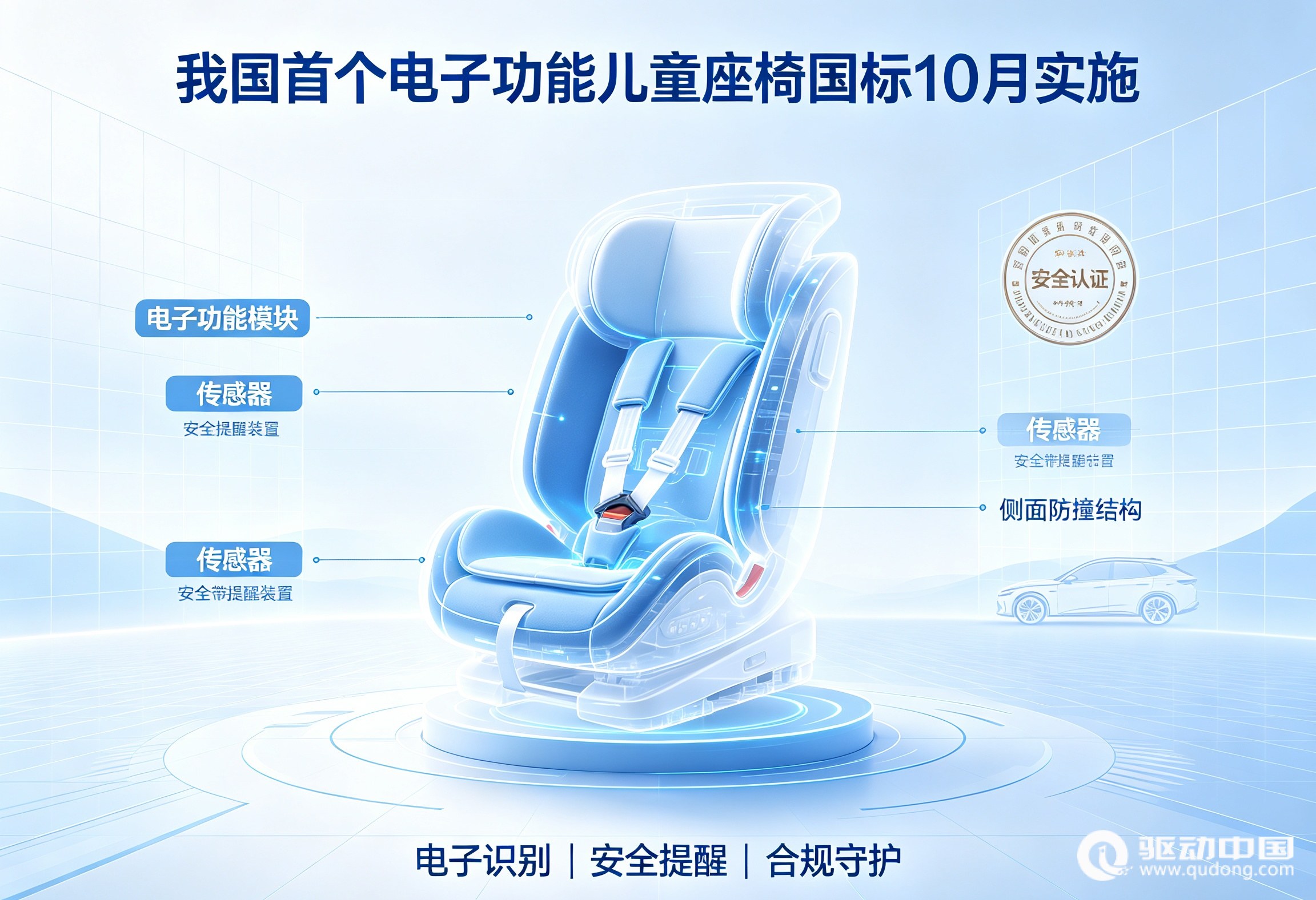 我国首个电子功能儿童座椅国标10月实施